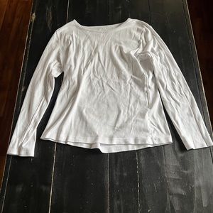 White Long-sleeve Top